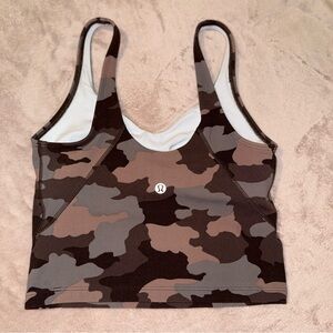 Lululemon camo multicolor align crop tank size 2